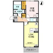 アザレア Aの間取り画像