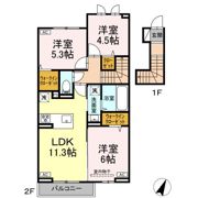 HONEY BEAR Bの間取り画像