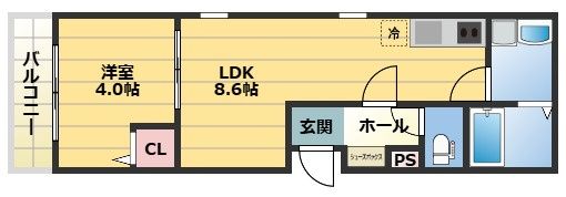 THE NOBLES六ツ門の間取り画像