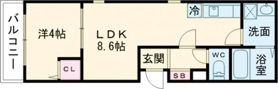 THE NOBLES六ツ門の間取り画像