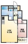 The Trinity東櫛原の間取り画像
