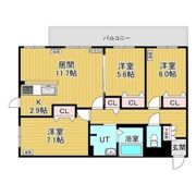 レジデンス白石中央Ⅰの間取り画像