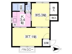 タウニィ共栄C棟の間取り画像