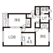 シャルマン城西B棟の間取り画像