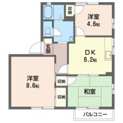 フラッツピジョン Bの間取り画像