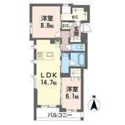 クレスティークの間取り画像