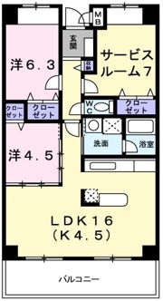 グレイスコートの間取り画像