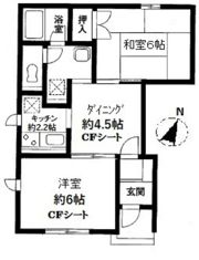 ウッディ・ハウスA棟の間取り画像
