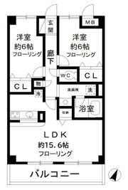 ゼファーシャン・ティオン蘇我弐番館の間取り画像