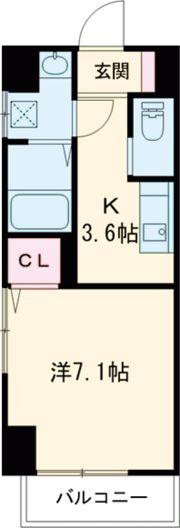 アミティ佐世保田原町の間取り画像