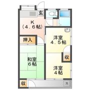 浜風コーポ 4棟の間取り画像