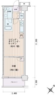エスティメゾン豊洲レジデンスEの間取り画像