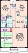 ハビテーション向丘の間取り画像