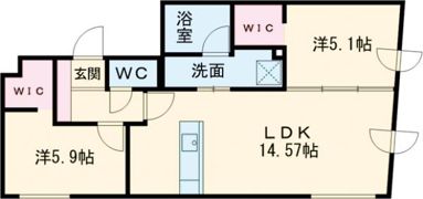 ピオネロ恵庭Ⅰの間取り画像