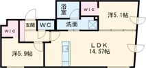 ピオネロ恵庭Ⅰの間取り画像