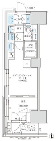 パークアクシス品川天王洲アイルの間取り画像