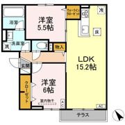 RESUA茶畑Bの間取り画像