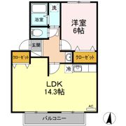 リブレスト鈎取 Ⅲの間取り画像