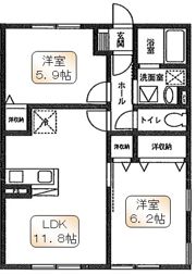 コンフォートHinanoの間取り画像