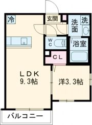 羽村市緑ケ丘1丁目アパートの間取り画像