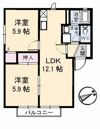 カーサイベリアル D棟の間取り画像