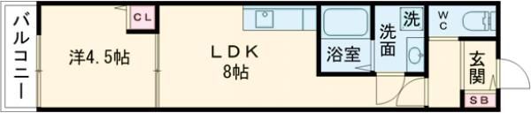 クレアール東岡町の間取り画像