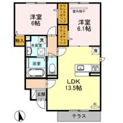 東山ヒルズⅢの間取り画像