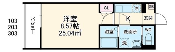 GRADUS若葉Ⅲ（グラドゥスワカバスリー）の間取り画像