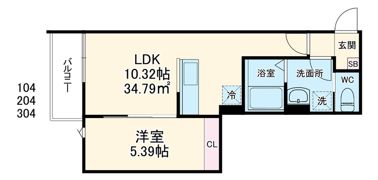 GRADUS若葉Ⅲ（グラドゥスワカバスリー）の間取り画像