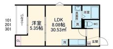 GRADUS若葉Ⅲ（グラドゥスワカバスリー）の間取り画像