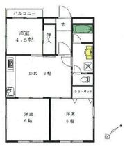 拝島マンションの間取り画像
