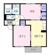 セントリバーヒルズ三雲A棟の間取り画像