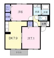 セントリバーヒルズ三雲B棟の間取り画像