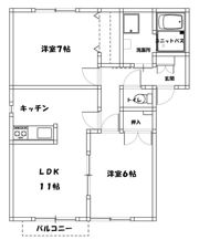 イーストパークA棟の間取り画像