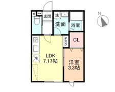 （仮称）魚津市本新町アパートの間取り画像