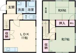 御所市元町戸建の間取り画像