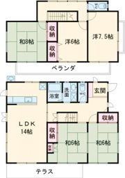 虹が丘町借家の間取り画像