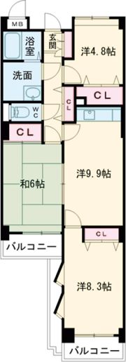 ミルキィウェイ33の間取り画像