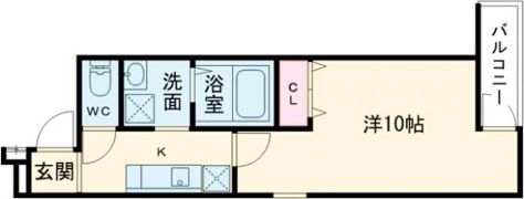 フジパレス上野芝Ⅲ番館の間取り画像