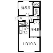 ハウス中の島シュラインの間取り画像
