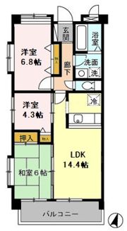 ベルシャイン厚木の間取り画像