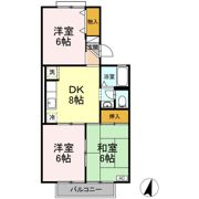 コーポ池まち花やしきの間取り画像