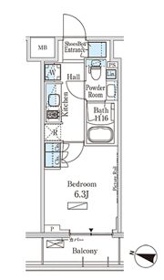 パークアクシス横濱高島町の間取り画像