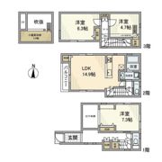 野方戸建の間取り画像
