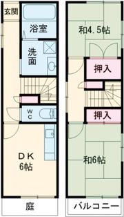 下山手通4丁目山田貸家の間取り画像