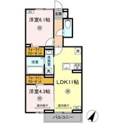 ENG町上津役の間取り画像