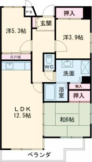 サニーヒル会瀬 2号館の間取り画像