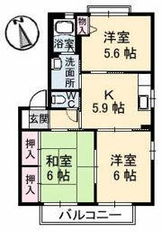 ウッディコート成美 D棟の間取り画像