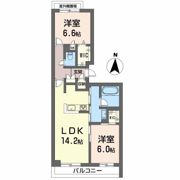 ベレオガーデンズ上中野の間取り画像