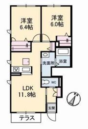 シャーメゾン阿南 三番館の間取り画像
